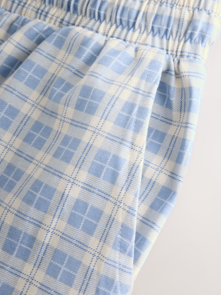 Blue Coffee Mugs/ Gingham Print Short Sleeve Pyjamas - Image 15 of 15 Blue Coffee Mugs/ Gingham Print Short Sleeve Pyjamas - Image 15 of 15