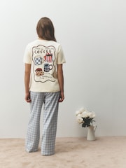 Blue Coffee Mugs/ Gingham Print Short Sleeve Pyjamas - Image 2 of 15