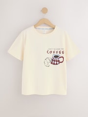 Blue Coffee Mugs/ Gingham Print Short Sleeve Pyjamas - Image 8 of 15