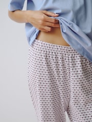 Կապույտ երկրաչափական - Կարճ թևքերով Pyjamas - Պատկեր 5 8-ից