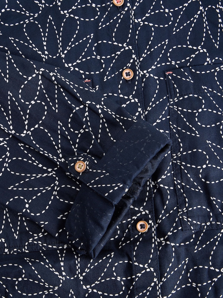 White Stuff Blue Sophie Longline Shirt - Image 6 of 6 White Stuff Blue Sophie Longline Shirt - Image 6 of 6