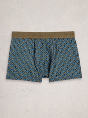 White Stuff Blue Hove Stripe & Plain Boxers 2 Pack - Image 2 of 4