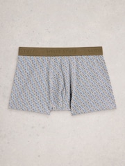 White Stuff Green Hove Stripe & Plain Boxers 2 Pack - Image 2 of 4