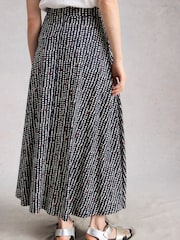 White Stuff Blue Jada Jersey Maxi Skirt - Image 3 of 6
