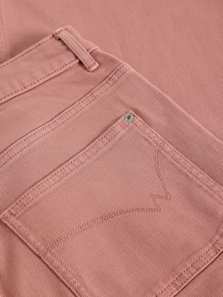 White Stuff Pink Tia Wide Leg Crop Jeans - Image 6 of 6
