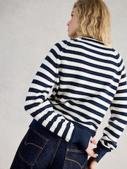White Stuff Blue Britney Stripe Jumper - Image 2 of 6