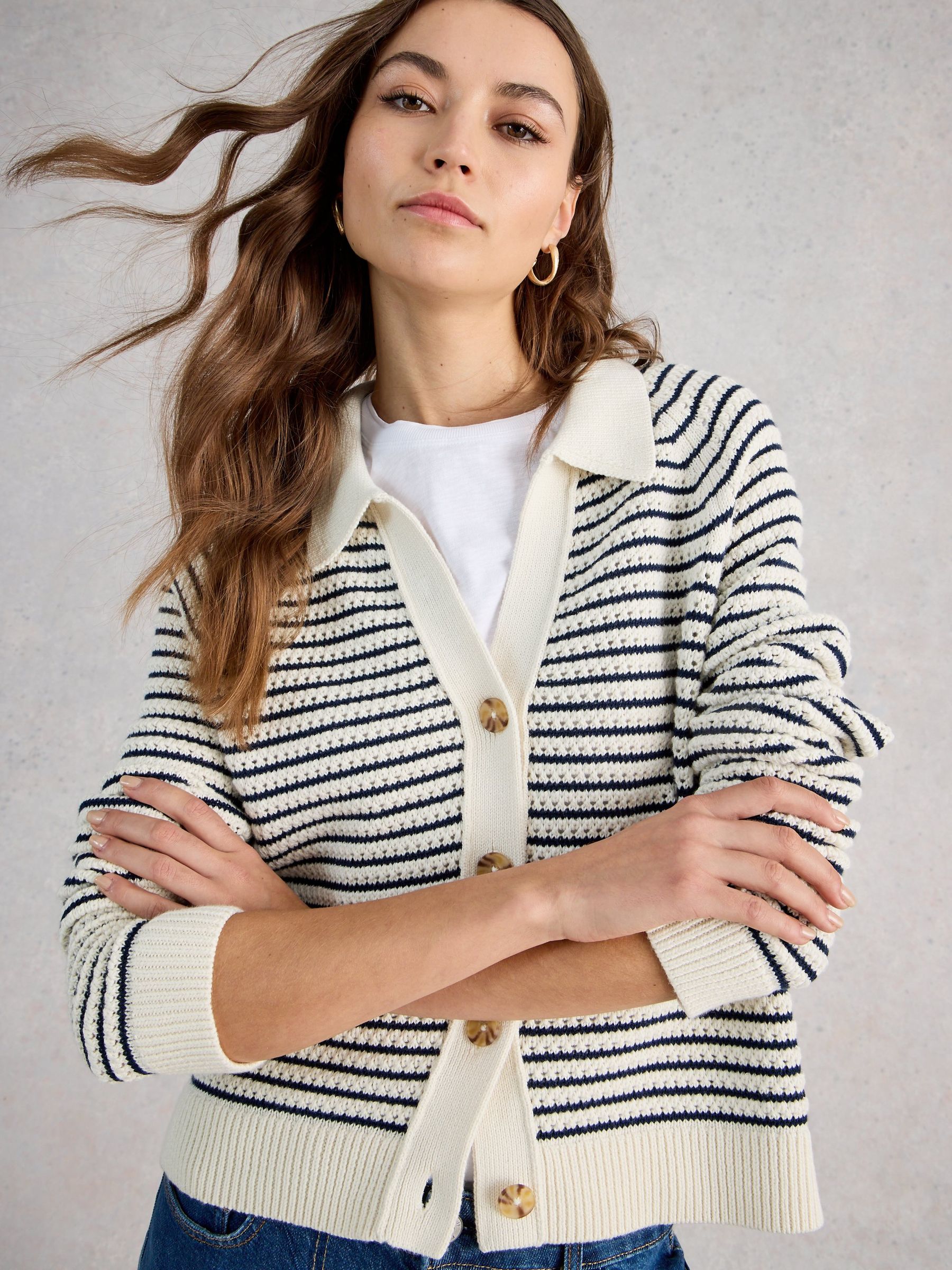 Buy White Stuff White Chaterly Stripe Cardigan from the Next UK