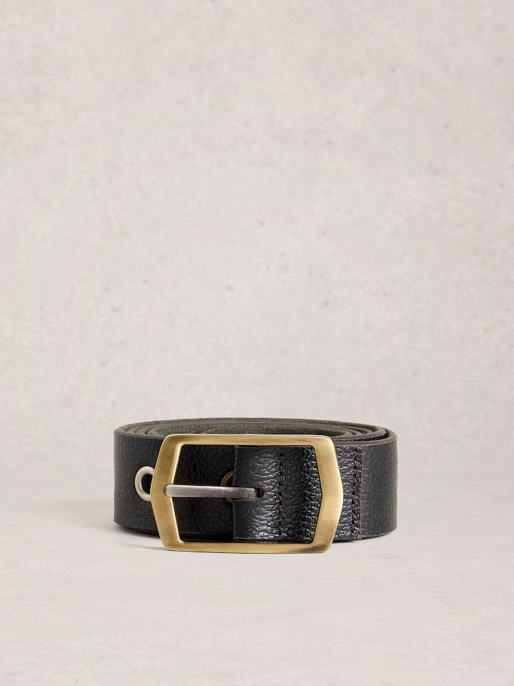White Stuff Black Reversible Eyelet Belt - Image 1 of 3