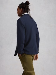 White Stuff Blue Chorley Cotton Blazer - Image 3 of 6