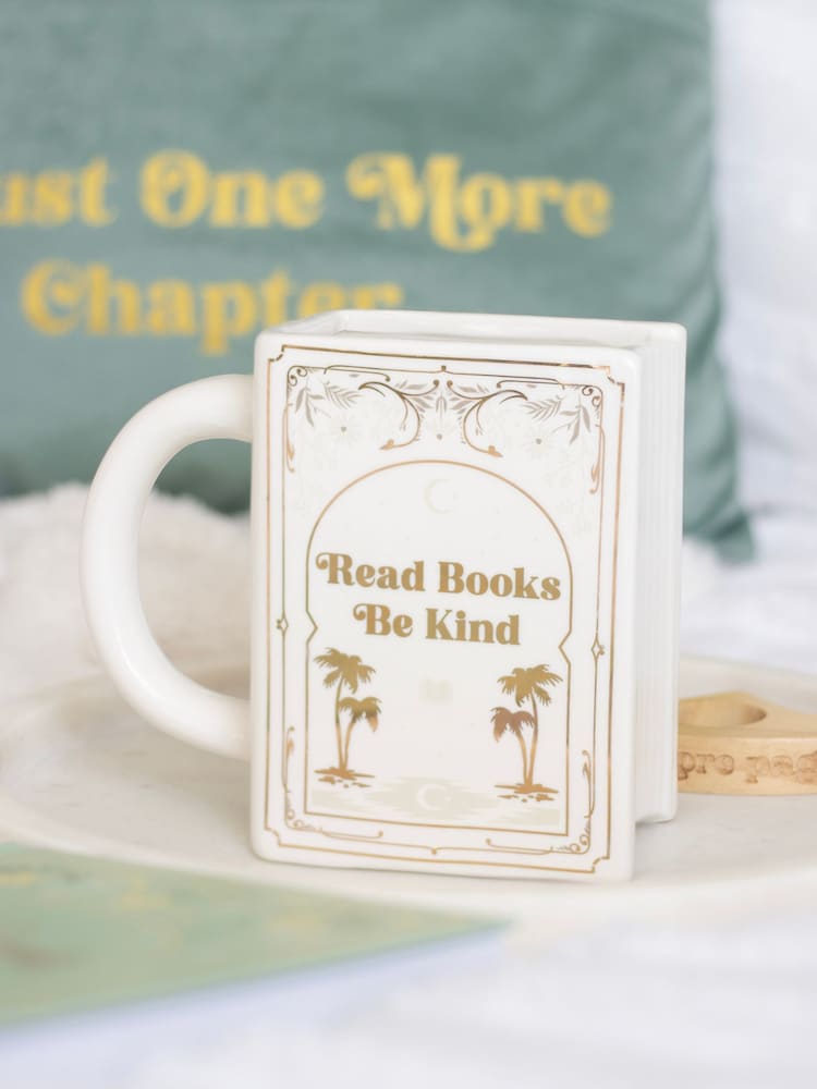 Something Different White Read Be Kind Book Shaped Mug - Image 1 of 4