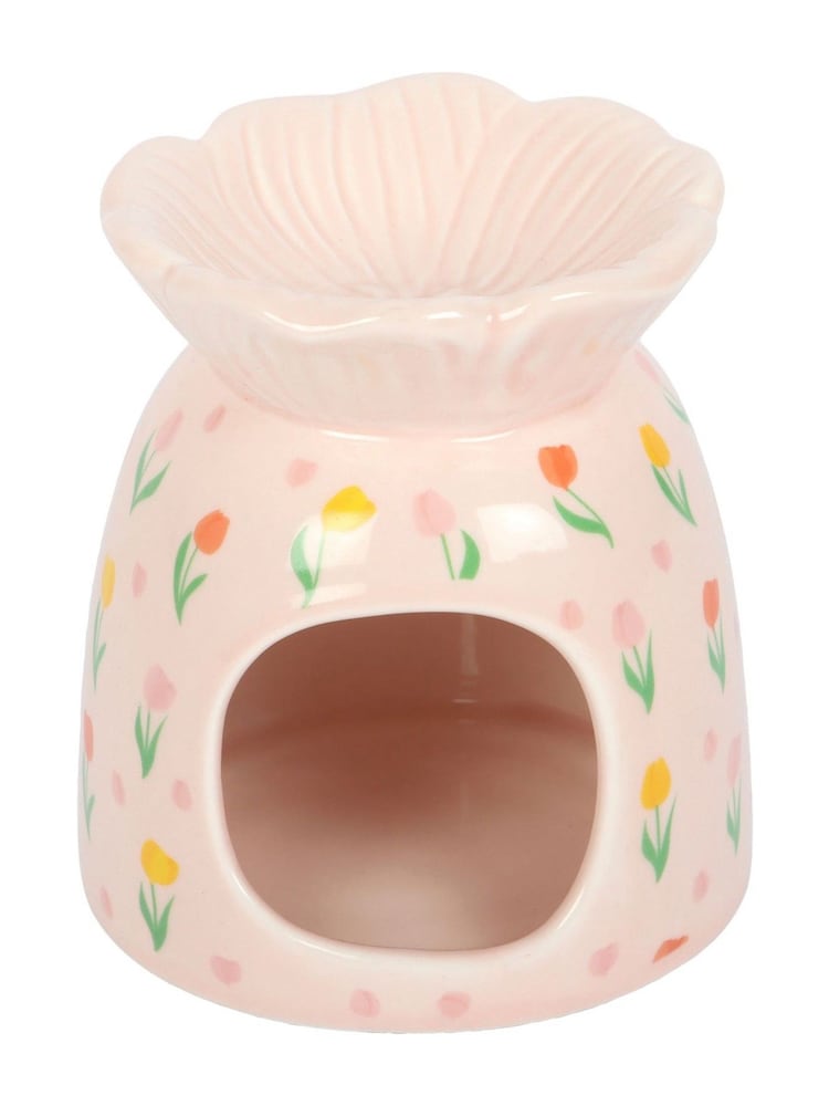 Something Different White Tulip Print Oil Burner and Wax Warmer - Image 4 of 4