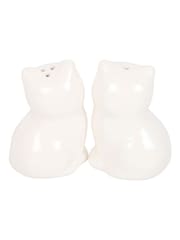 Something Different White Cat Shaped Salt and Pepper Shakers - Image 2 of 4