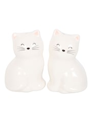 Something Different White Cat Shaped Salt and Pepper Shakers - Image 4 of 4