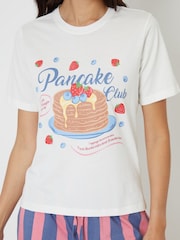 Threadbare Blue Graphic Print Short Sleeve Pyjamas Set - Image 5 of 5