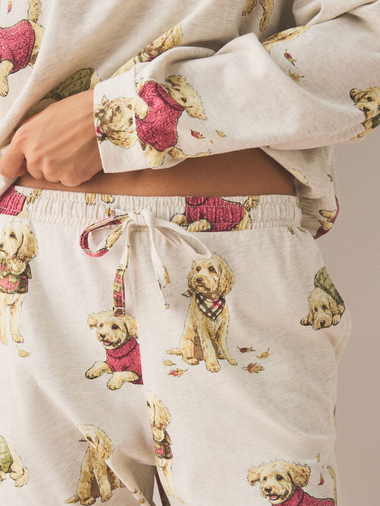Oatmeal Charlie The Cockapoo Long Sleeve Pyjamas - Image 4 of 4 Oatmeal Charlie The Cockapoo Long Sleeve Pyjamas - Image 4 of 4