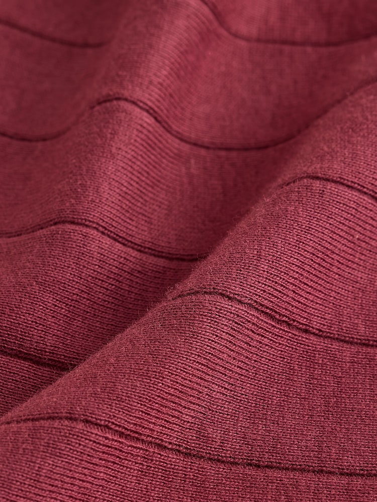Burgundijas sarkans - Ribbed Button Down Long Sleeve Pyjamas - Attēls 3 no 3 Burgundijas sarkans - Ribbed Button Down Long Sleeve Pyjamas - Attēls 3 no 3