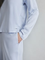 Blue Cosy Pointelle Long Sleeve Pyjamas - Image 7 of 9