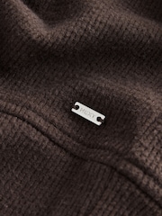 Chocolate Brown Cosy Waffle Rugby Long Sleeve Pyjamas - Image 8 of 8