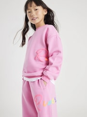 River Island Pink Sweatshirt & Wide Leg Joggers Set - Image 1 of 4