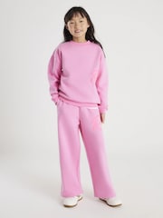 River Island Pink Sweatshirt & Wide Leg Joggers Set - Image 2 of 4