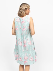 Cyberjammies Green Flamingo Print Bus Swing Nightdress - Image 2 of 3