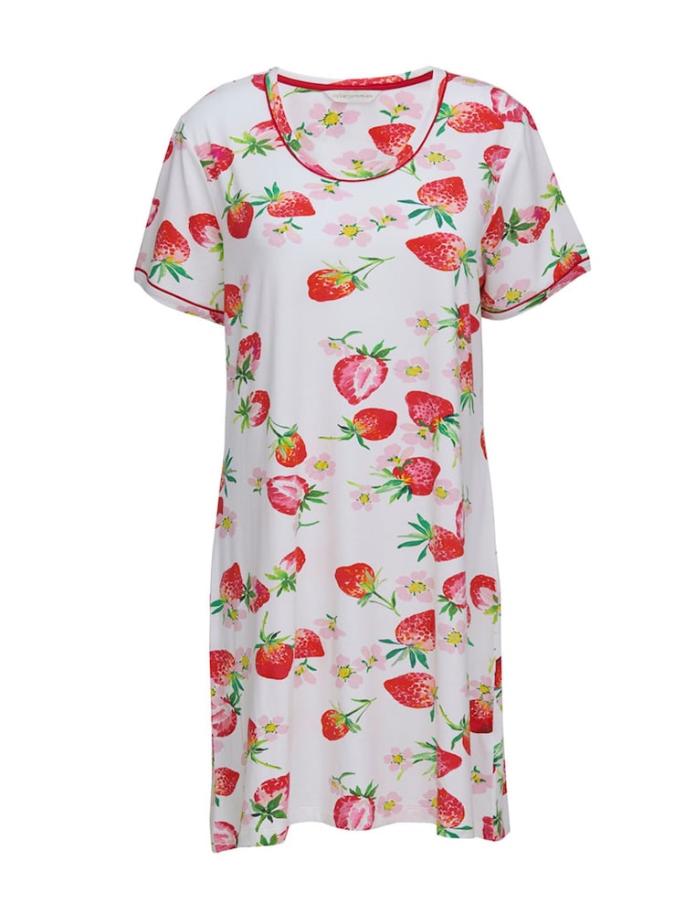 Cyberjammies Red Strawberry Printed Jersey Mini Shirt - Image 3 of 3