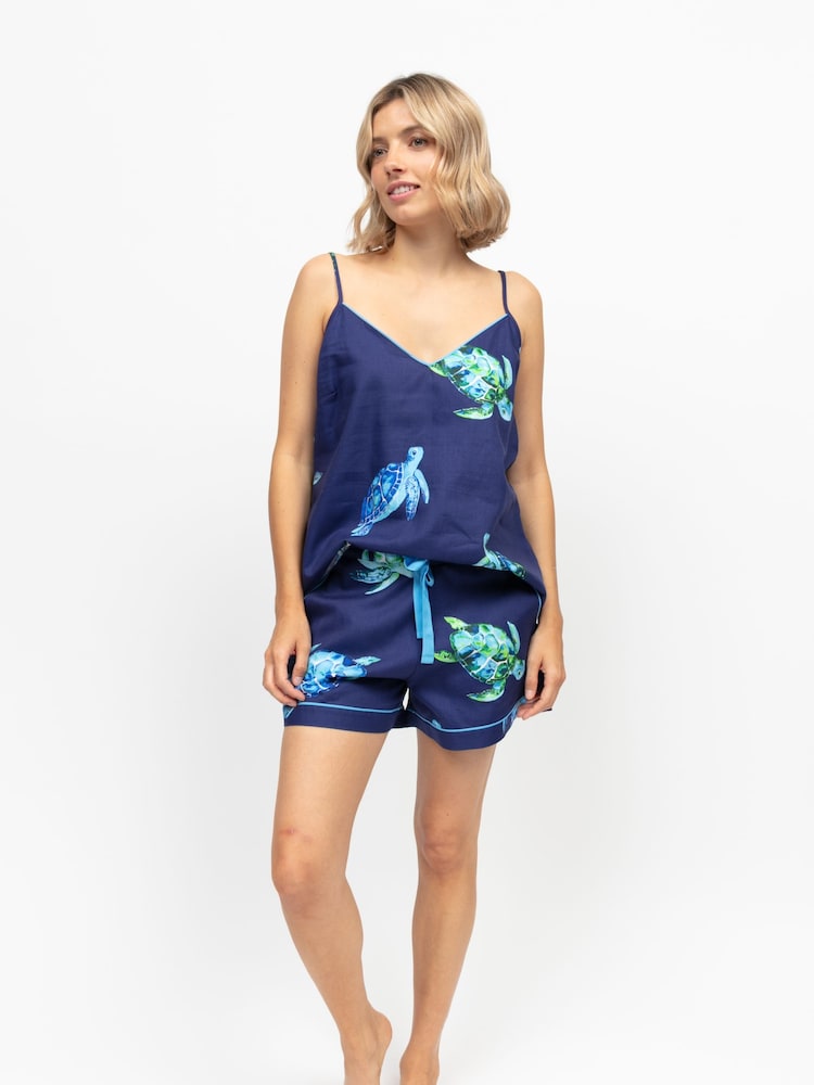 Cyberjammies Blue Big Turtle Print Cami And Shorts Set - Image 1 of 4