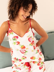 Cyberjammies Red Strawberry Printed Jersey Cami And Shorts - Image 1 of 4