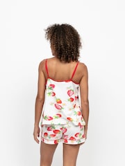 Cyberjammies Red Strawberry Printed Jersey Cami And Shorts - Image 3 of 4