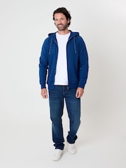 Azul índigo - Moletom com capuz e zíper Saltwell - Imagem 3 de 5