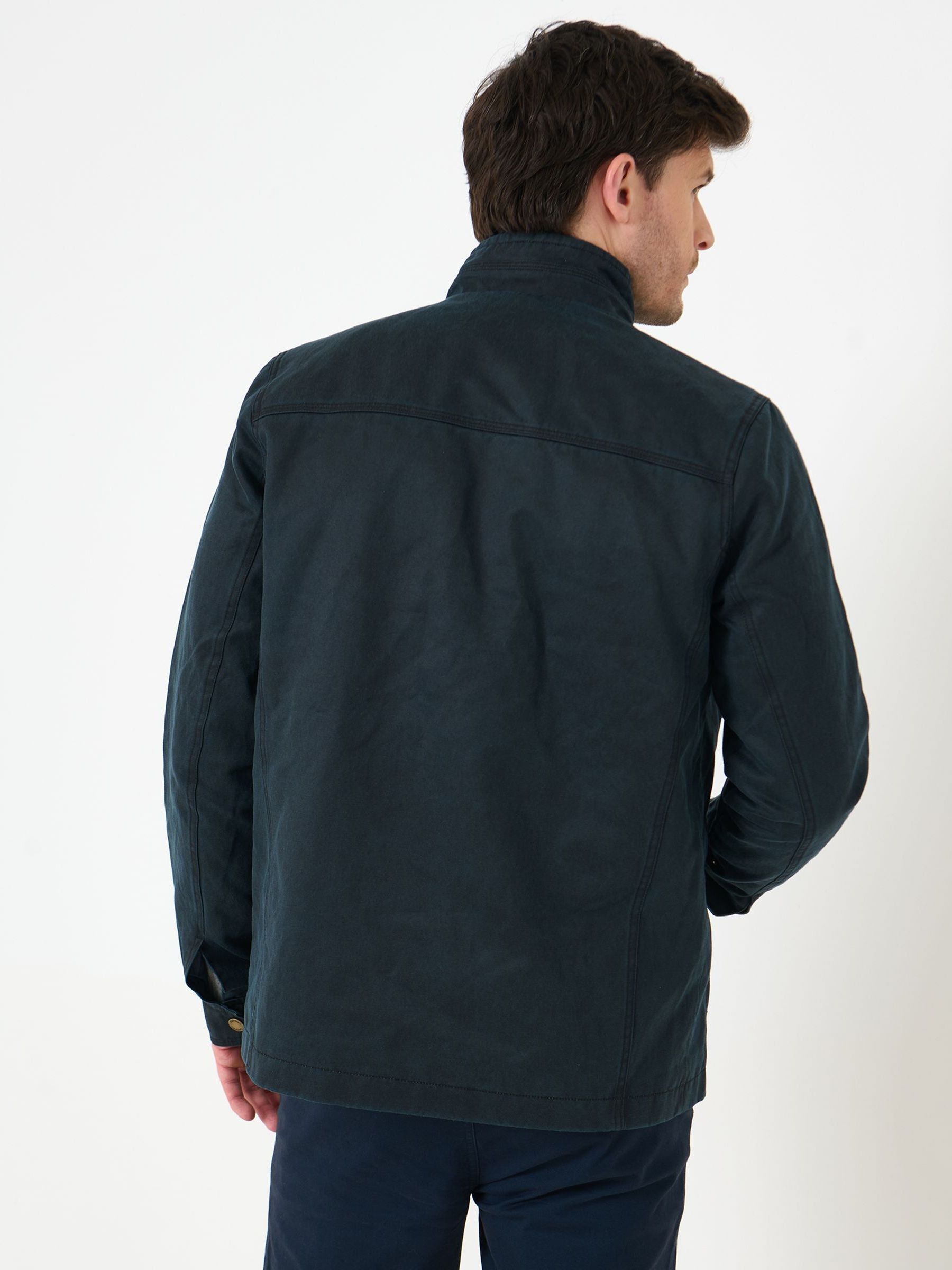 Buy Saltwell Blue Cotton Harrington Jacket from Next Oman