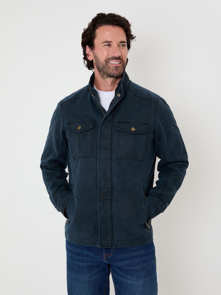 Saltwell Blue Cotton Harrington Jacket - Image 5 of 5