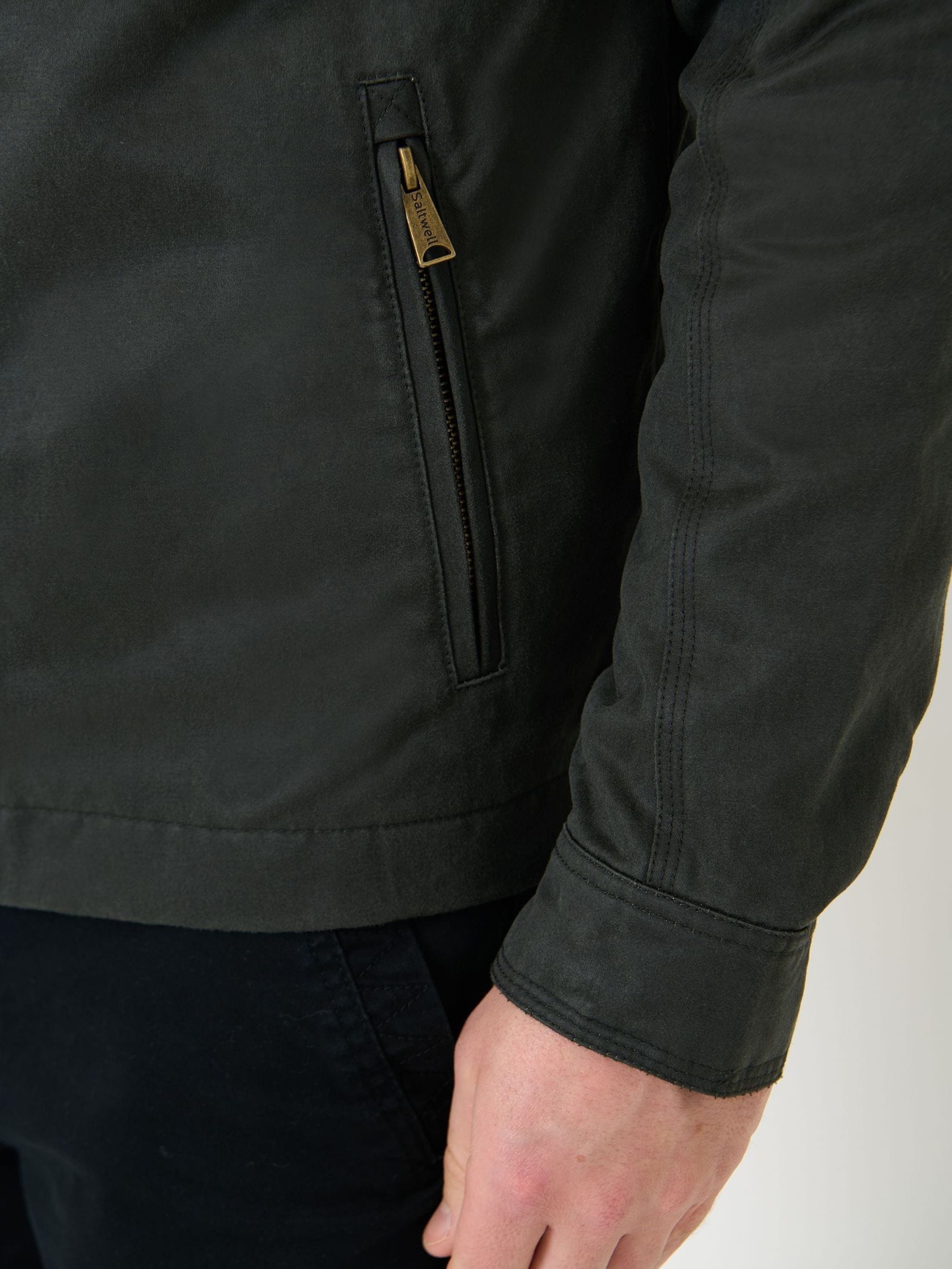 Buy Saltwell Green Cotton Harrington Jacket from Next USA