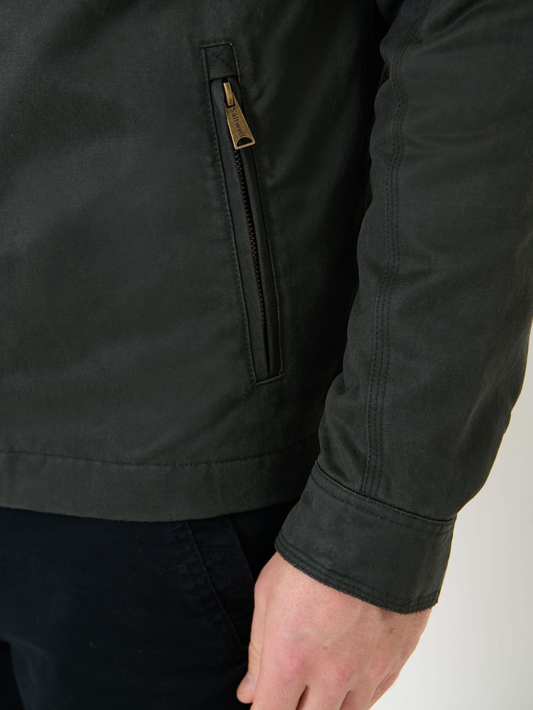 Grün - Saltwell Harrington-Jacke aus Baumwolle - Bild 5 von 5