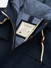 Saltwell Blue Drawcord Waist Hooded Jacket - Image 5 of 7