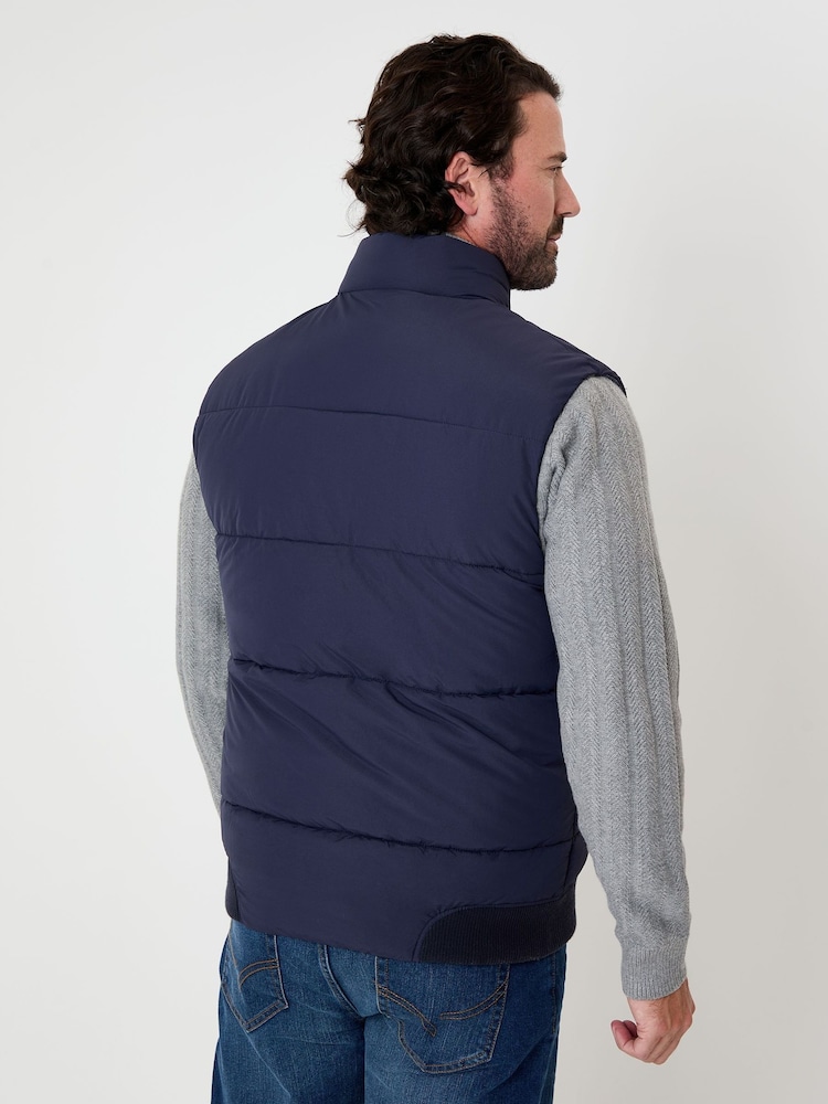 ブルー - Saltwell Stitch Detail Quilted Gilet - 画像 2 / 5