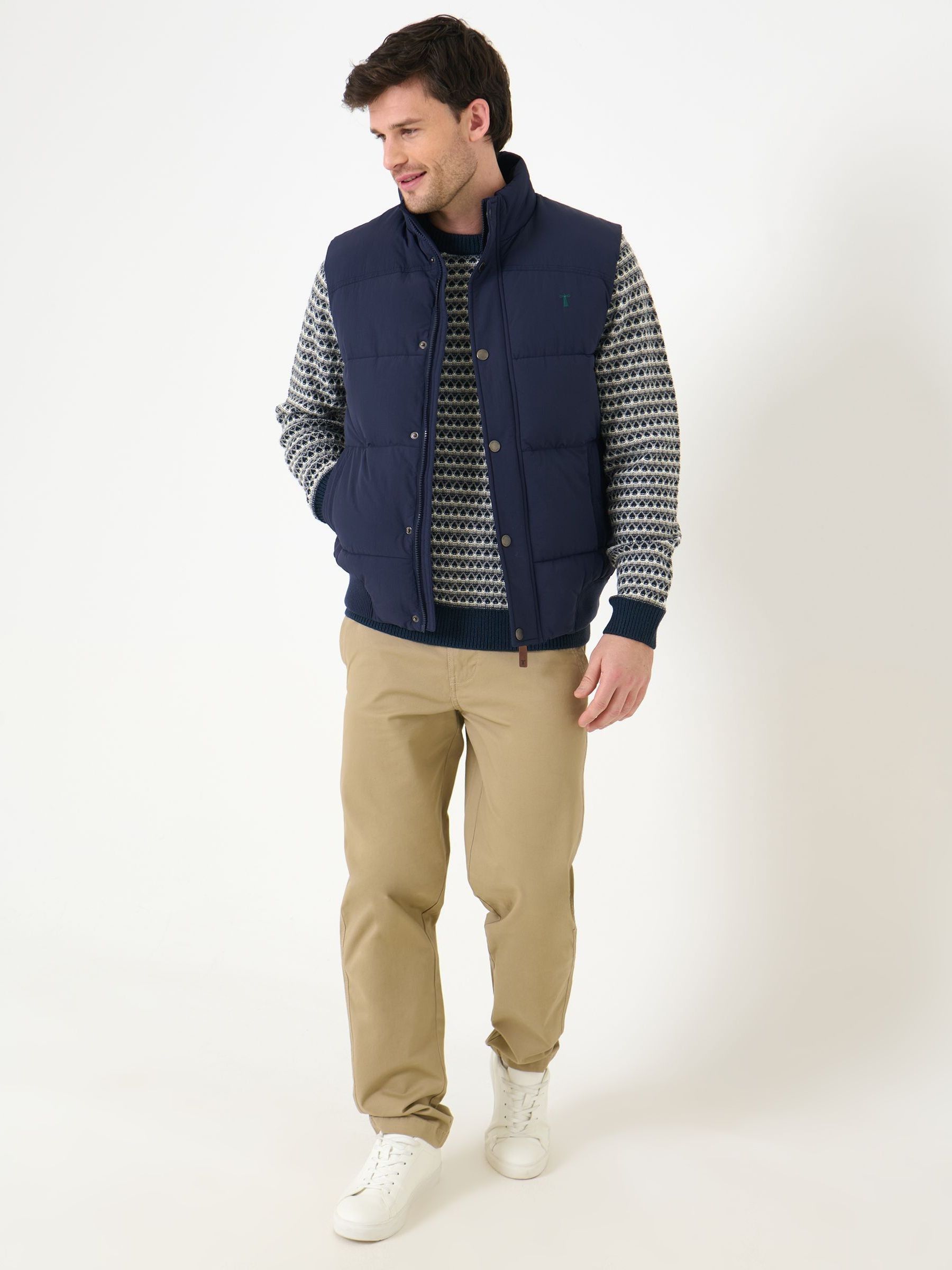 Buy Saltwell Blue Stitch Detail Quilted Gilet from the Next UK online shop