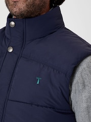 ブルー - Saltwell Stitch Detail Quilted Gilet - 画像 4 / 5