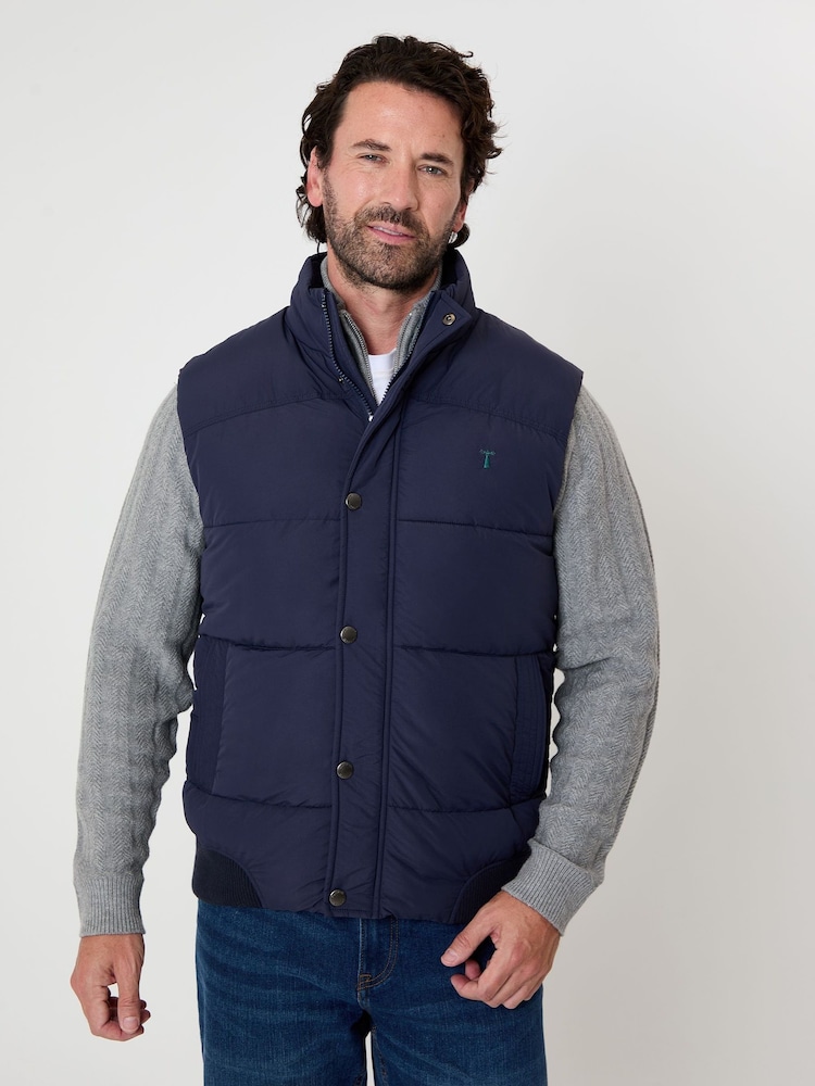 ブルー - Saltwell Stitch Detail Quilted Gilet - 画像 5 / 5