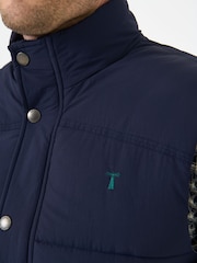 Saltwell Blue Stitch Detail Quilted Gilet - Image 6 of 7