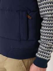 Saltwell Blue Stitch Detail Quilted Gilet - Image 7 of 7