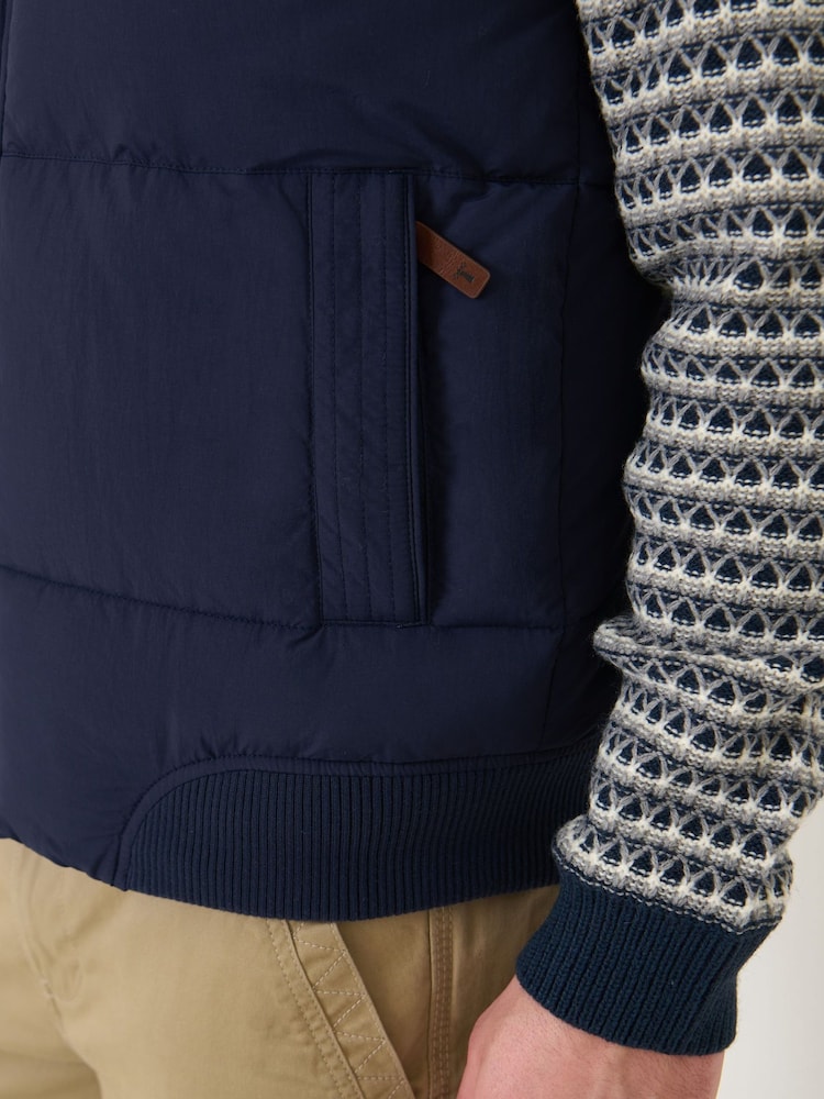 Saltwell Blue Stitch Detail Quilted Gilet - Image 7 of 7