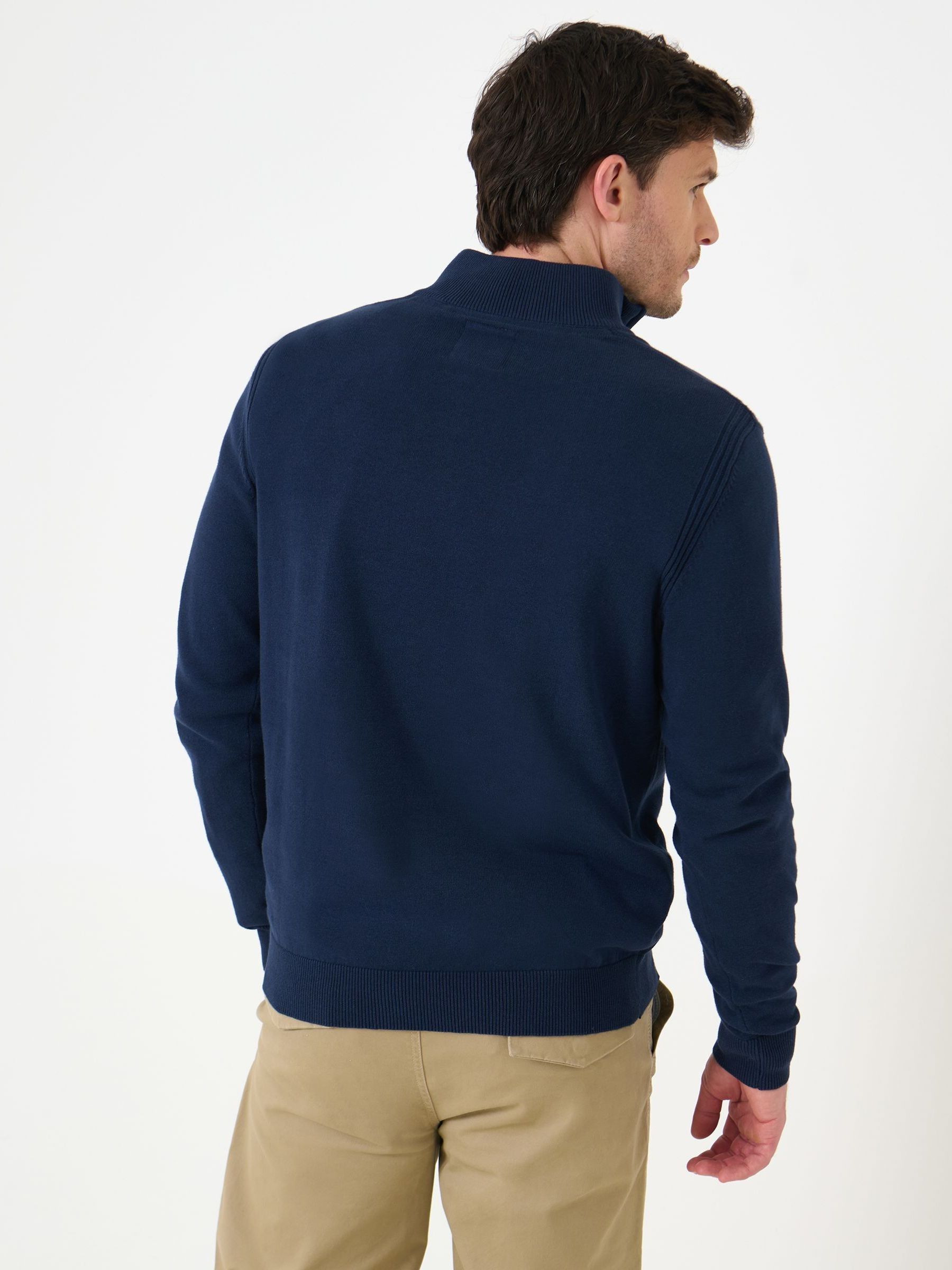 Buy Saltwell Dark Navy Quarter Zip Jumper from Next USA