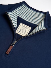 Saltwell Dark Navy Quarter Zip Jumper - Image 5 of 6