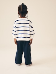 Navy/White Stripe Crew Neck Sweatshirt (3mths-7yrs) - Image 3 of 7