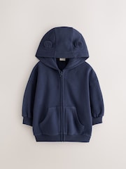 Navy Zip Through Hoodie (3mths-7yrs) - Image 5 of 8