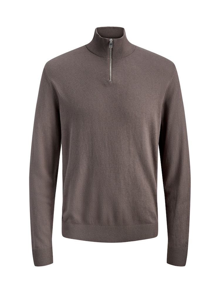 JACK & JONES Grey Emil Half Zip Jumper - Image 6 of 6 JACK & JONES Grey Emil Half Zip Jumper - Image 6 of 6