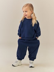 Navy Cuffed Sweat Joggers (3mths-7yrs) - Image 2 of 4
