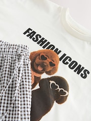 Cream Dogs Short Set Pyjamas - Image 3 of 4