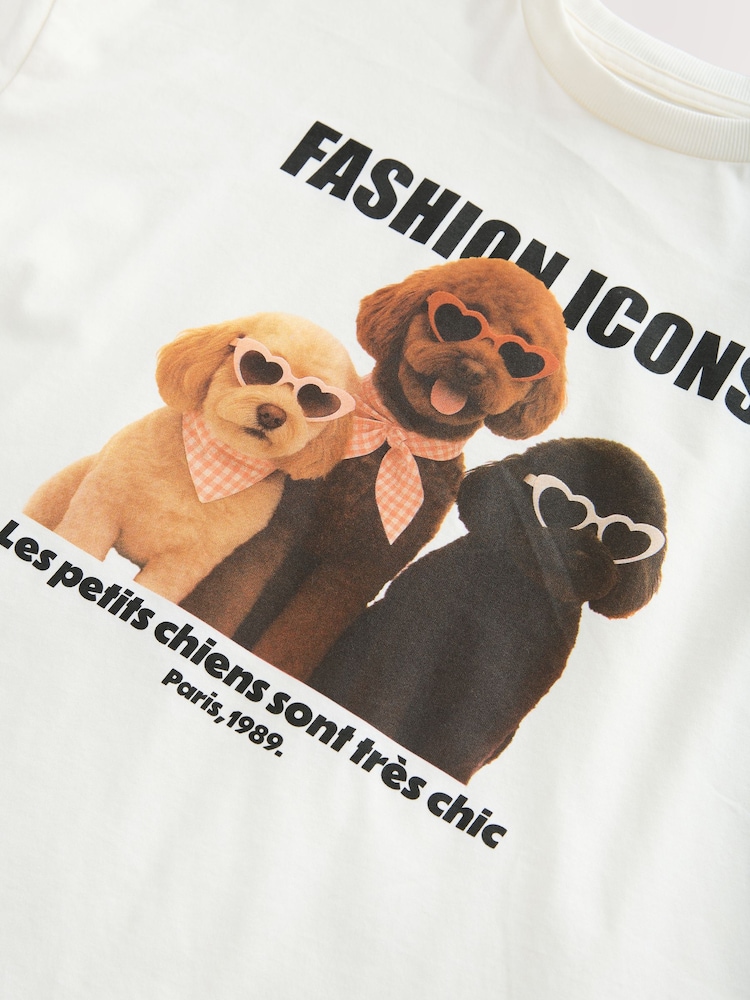 Cream Dogs Short Set Pyjamas - Image 4 of 4 Cream Dogs Short Set Pyjamas - Image 4 of 4